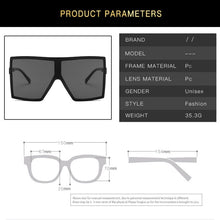 Load image into Gallery viewer, Classic Vintage Square Sunglasses Woman Siamese Oversized Sunglasses Woman/Men Retro Sun Glasses Sunshade Lentes De Sol Mujer