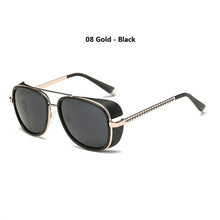 Load image into Gallery viewer, Classic Vintage Steampunk Glasses Iron Man 3 Tony Stark Square Sunglasses Men Women Designer Sun Glasses Men&#39;s Windproof Goggles