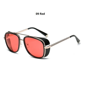 Classic Vintage Steampunk Glasses Iron Man 3 Tony Stark Square Sunglasses Men Women Designer Sun Glasses Men's Windproof Goggles
