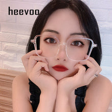Load image into Gallery viewer, Classic Woman Square Glasses Frame Sexy Cute Eyewear Womens Vintage UV400 Spectacle Clear Lens Rivet Black White Eyeglasses