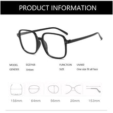 Load image into Gallery viewer, Classic Woman Square Glasses Frame Sexy Cute Eyewear Womens Vintage UV400 Spectacle Clear Lens Rivet Black White Eyeglasses