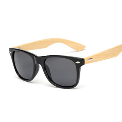 Classic Wooden Men Square Sunglasses Women Brand Designer Sun Glasses Unisex Retro Bamboo Colorful Mirror Vintage Oculos De Sol