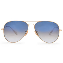Load image into Gallery viewer, Classic pilot sunglasses for women men crystal glass mirror lens brown gradient