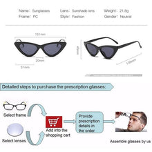 Load image into Gallery viewer, Classic triangle  Cat Eye Sunglasses Women Ladies Vintage  Sun Glasses Female Triangle Sexy Retro sunglasses women