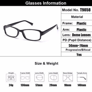 Classical Black Plastic Full Rim Women Glasses Frames Men Prescription Spectacles Frame T9058
