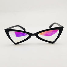 Load image into Gallery viewer, Classice Triangle Cate Eyes  Frame  Kaleidoscope + Diffraction Glasses