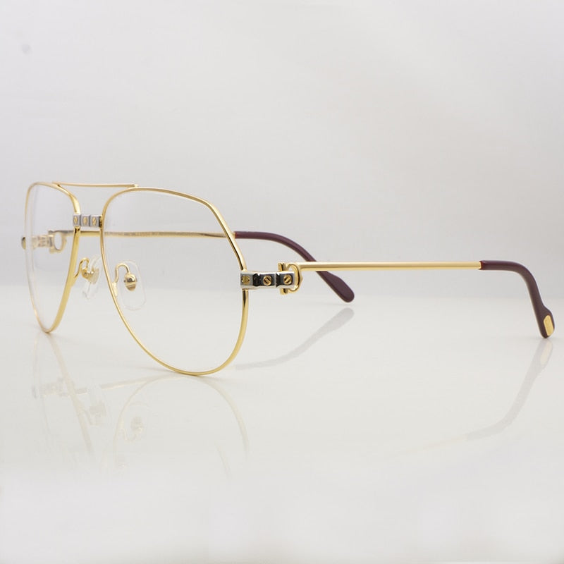 Clear Eye Glasses Frames For Men Transparent Rimless Carter Metal Designer Prescription Glasses Espejuelos Mujer