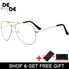 Load image into Gallery viewer, Clear Glasses Retro Eyeglasses Metal Gold Myopia Eyewear Women Men Spectacle Frames Optical Glasses Frame Transparent Lens.