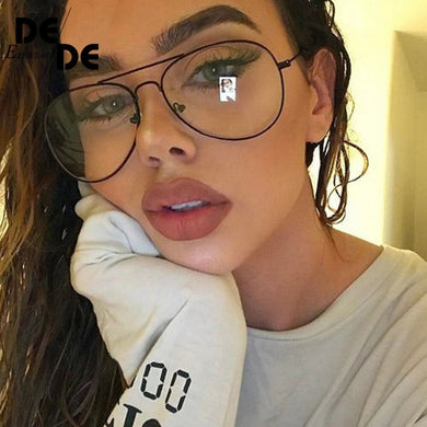 Clear Glasses Retro Eyeglasses Metal Gold Myopia Eyewear Women Men Spectacle Frames Optical Glasses Frame Transparent Lens.