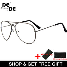 Load image into Gallery viewer, Clear Glasses Retro Eyeglasses Metal Gold Myopia Eyewear Women Men Spectacle Frames Optical Glasses Frame Transparent Lens.