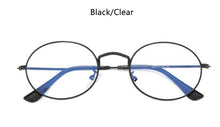 Load image into Gallery viewer, Clear Lens Small Oval women's eyeglasses frame Men Metal Computer Glasses Vintage  Brand Round Blue Light Glasses