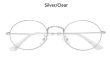 Load image into Gallery viewer, Clear Lens Small Oval women's eyeglasses frame Men Metal Computer Glasses Vintage  Brand Round Blue Light Glasses