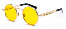 Load image into Gallery viewer, Clear Red Sunglasses Men Steampunk 2023 Metal Frame Retro Vintage Round Sun Glasses for Women Black Woman Vintage Glasses Uv400
