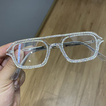 Carica l'immagine nel visualizzatore di Gallery, Occhiali da sole trasparenti da donna trasparenti da uomo anti luce blu occhiali con strass occhiali da vista occhiali da vista 