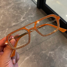 Carica l'immagine nel visualizzatore di Gallery, Occhiali da sole trasparenti da donna trasparenti da uomo anti luce blu occhiali con strass occhiali da vista occhiali da vista 