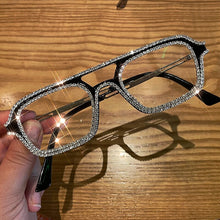 Carica l'immagine nel visualizzatore di Gallery, Occhiali da sole trasparenti da donna trasparenti da uomo anti luce blu occhiali con strass occhiali da vista occhiali da vista 
