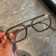 Carica l'immagine nel visualizzatore di Gallery, Occhiali da sole trasparenti da donna trasparenti da uomo anti luce blu occhiali con strass occhiali da vista occhiali da vista 