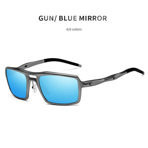 Clearance Mens Aluminum Wrap Around Sunglasses Brand Designer Men Driving Polarized Sun Glasses for Sport Eyewear 9266