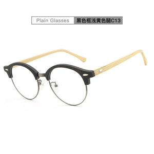 Clearance processing retro sunglasses frame wood sunglasses men's bamboo sunglasses brand wood plate HB-031