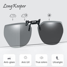 Load image into Gallery viewer, Clip On Glasses Men Polarized Photochromic Sunglasses Brand Design Night Vision Lens Mele  Glasses Lunette De Soleil