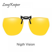 Load image into Gallery viewer, Clip On Glasses Men Polarized Photochromic Sunglasses Brand Design Night Vision Lens Mele  Glasses Lunette De Soleil