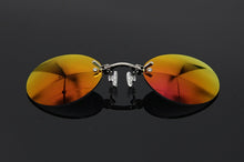 Load image into Gallery viewer, Clip On Nose Glasses Round Rimless Matrix Morpheus Sunglasses Mini Frameless Vintage Men Eyeglasses UV400