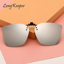 Load image into Gallery viewer, Clip On Polarized Lens Men Square Sunglasses Night Driving Glasses Fishing Eyewear Flip Up Designer  Sunglasses Oculos