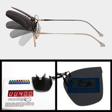 Load image into Gallery viewer, Clip On Polarized Lens Men Square Sunglasses Night Driving Glasses Fishing Eyewear Flip Up Designer  Sunglasses Oculos
