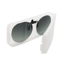 Load image into Gallery viewer, Clip On Polarized Round Sunglass Lenses Clip Flip Up Men Women UV Protection classic Driving Nightvision fishing black
