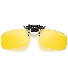 Load image into Gallery viewer, Clip On Sunglasses Men Women Yellow Lens Anti-Glare Driving Glasses Flip Up Sunglasses UV Protection Eyewear Accessories Gafas