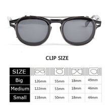 Load image into Gallery viewer, Clip On Sunglasses Polarized Lens Men Women Johnny Depp Glasses  Brand Vintage Lemtosh Acetate Glasses Frame Top quality