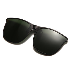 Clip on Flip up Polarized Lens For Prescription Glasses Women Men Square Driving Night Vision Glasses UV400 Sunglasses Shades
