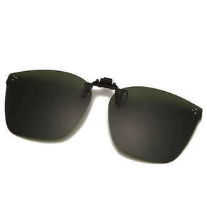 Clip on Flip up Polarized Lens For Prescription Glasses Women Men Square Driving Night Vision Glasses UV400 Sunglasses Shades