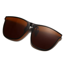 Load image into Gallery viewer, Clip on Flip up Polarized Lens For Prescription Glasses Women Men Square Driving Night Vision Glasses UV400 Sunglasses Shades