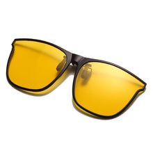 Load image into Gallery viewer, Clip on Flip up Polarized Lens For Prescription Glasses Women Men Square Driving Night Vision Glasses UV400 Sunglasses Shades