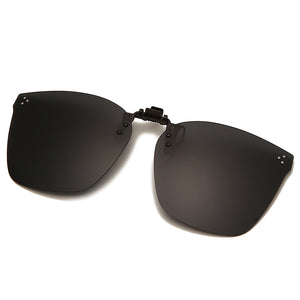 Clip on Flip up Polarized Lens For Prescription Glasses Women Men Square Driving Night Vision Glasses UV400 Sunglasses Shades