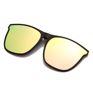Clip on Flip up Polarized Lens For Prescription Glasses Women Men Square Driving Night Vision Glasses UV400 Sunglasses Shades