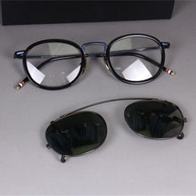 Carica l&#39;immagine nel visualizzatore di Gallery, Clip on Sunglasses York Brand 2023 Thom Round Glass Frames  TB710 Men and Women Eyewear Optiacl Glasses with Box