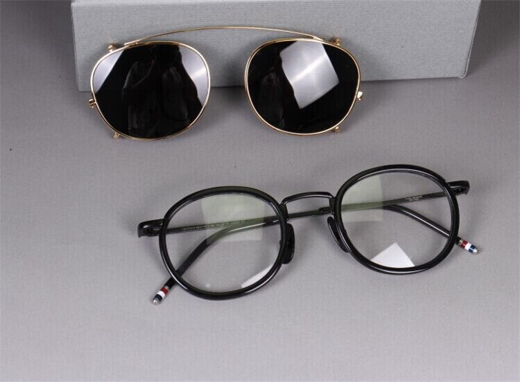 Clip on Sunglasses York Brand 2023 Thom Round Glass Frames  TB710 Men and Women Eyewear Optiacl Glasses with Box