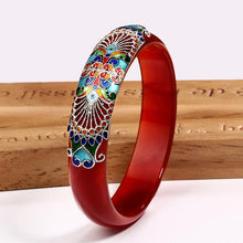 Carica l'immagine nel visualizzatore di Gallery, Cloisonne Natural Red Agate Bangle Chalcedony Female Gift To Mother Lover 2018 New 925 Sterling Silver Bracelet JB10