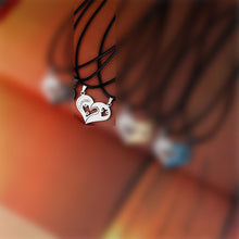 Load image into Gallery viewer, Collares Mens Stainless Steel Chain Heart Love Necklaces For Couples Korean Ladies Fashion Paired Suspension Pendants Model