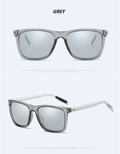 Load image into Gallery viewer, Color Change Grey  Photochromic Polarized Sunglasses Men Women Square Classic Chameleon Glaases Transition Lens  BM19  No Case