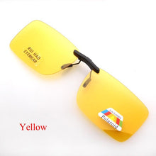 Carica l'immagine nel visualizzatore di Gallery, Color Polarized Sunglasses Clip on UV400 Sun Glasses Men Clip on Glasses 7 Color Eyeglasses Clip Driving Sunglasses Women