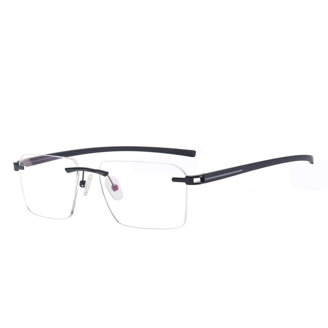 Colorful Rectangular Rimless Men And Women Optical Spectacles Frame With TR90 Temple For Myopia Prescription Lenses