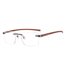 Load image into Gallery viewer, Colorful Rectangular Rimless Men And Women Optical Spectacles Frame With TR90 Temple For Myopia Prescription Lenses