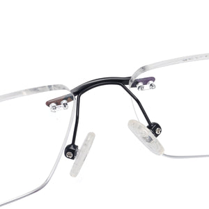 Colorful Rectangular Rimless Men And Women Optical Spectacles Frame With TR90 Temple For Myopia Prescription Lenses