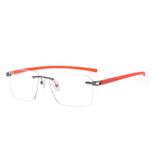 Load image into Gallery viewer, Colorful Rectangular Rimless Men And Women Optical Spectacles Frame With TR90 Temple For Myopia Prescription Lenses