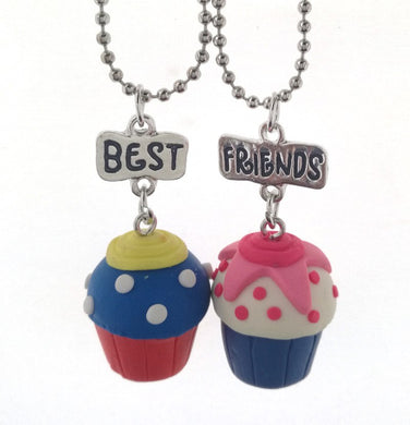 Simulazione di torta gelato colorata Ciondolo 3D per bambini migliori amici bff 2 Collana per bambine Gioielli Regalo per amiche 