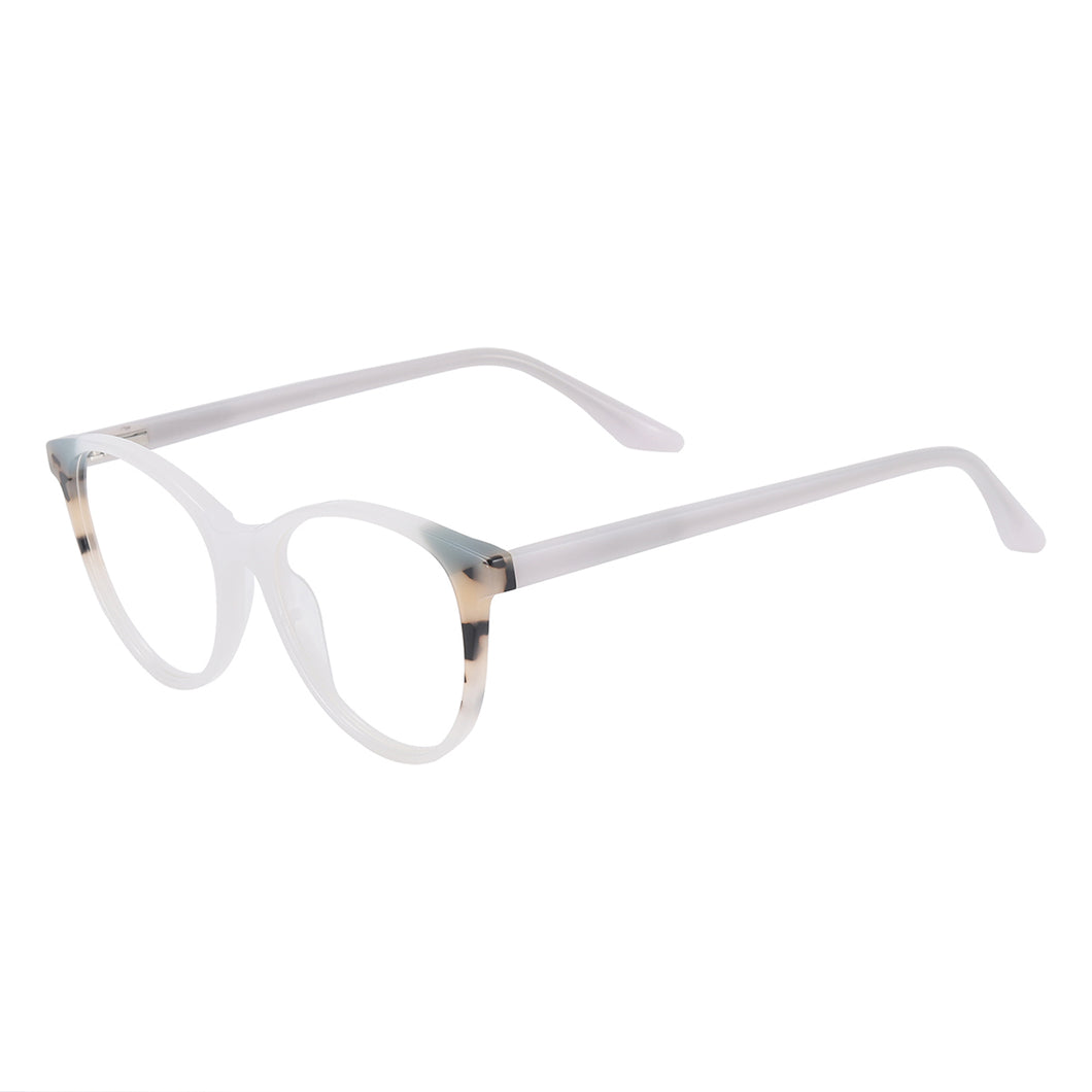 Colorful Men And Women Round Acetate Full Rim Optical Glasses Frame With Spring Hinge For Myopia Prescription Lenses