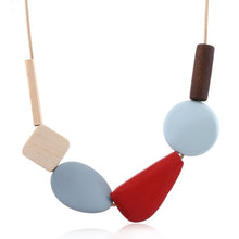 Load image into Gallery viewer, Colorful Resin Beads Statement Necklace Women's Multicolor Wood Necklaces &amp; Pendants for Women New Arrival Fashion Jewelry MX029